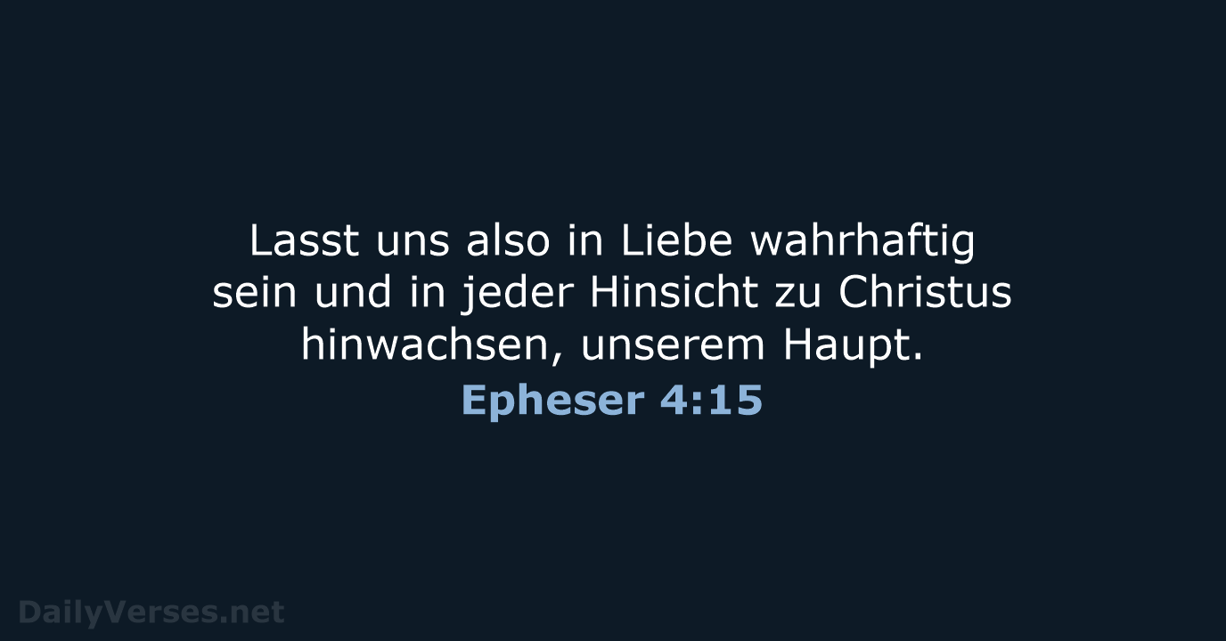Epheser 4:15 - NeÜ