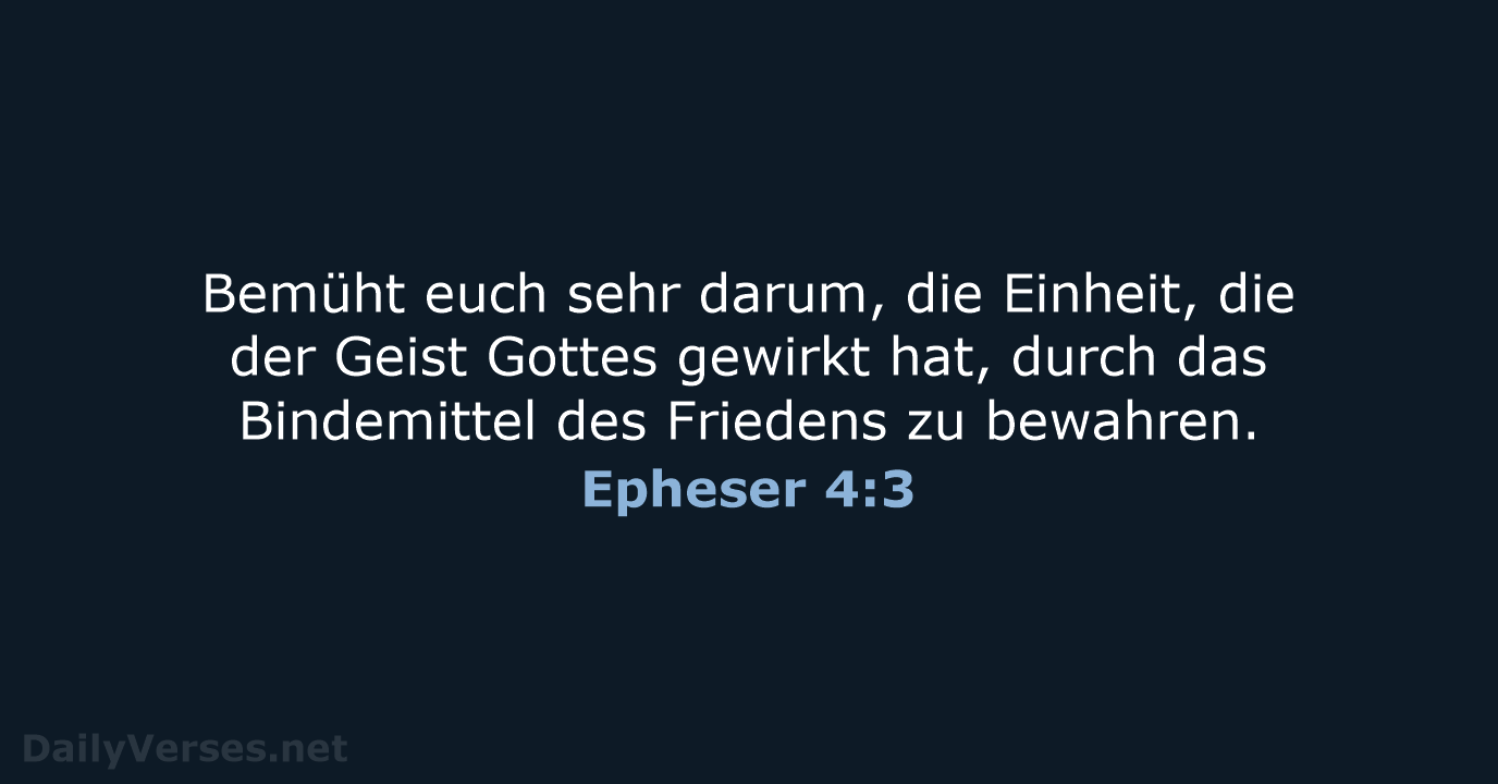 Epheser 4:3 - NeÜ