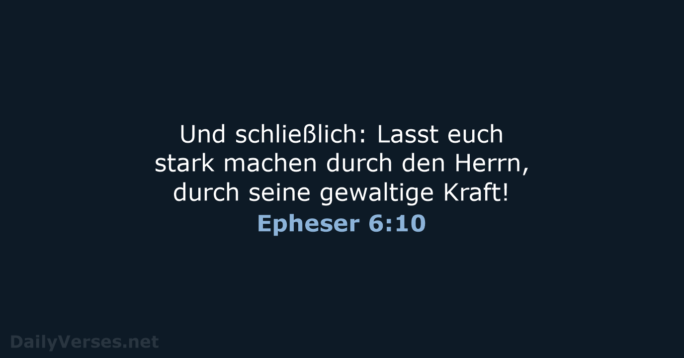 Epheser 6:10 - NeÜ