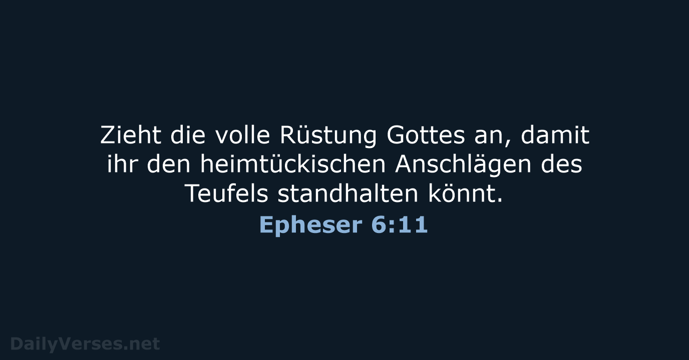Epheser 6:11 - NeÜ