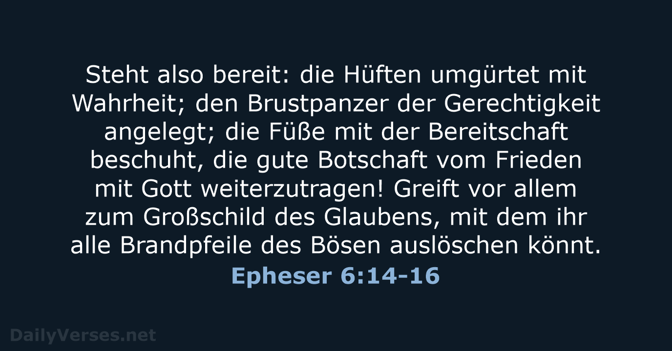 Epheser 6:14-16 - NeÜ