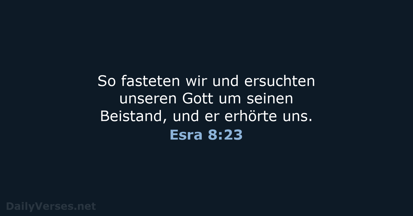 Esra 8:23 - NeÜ