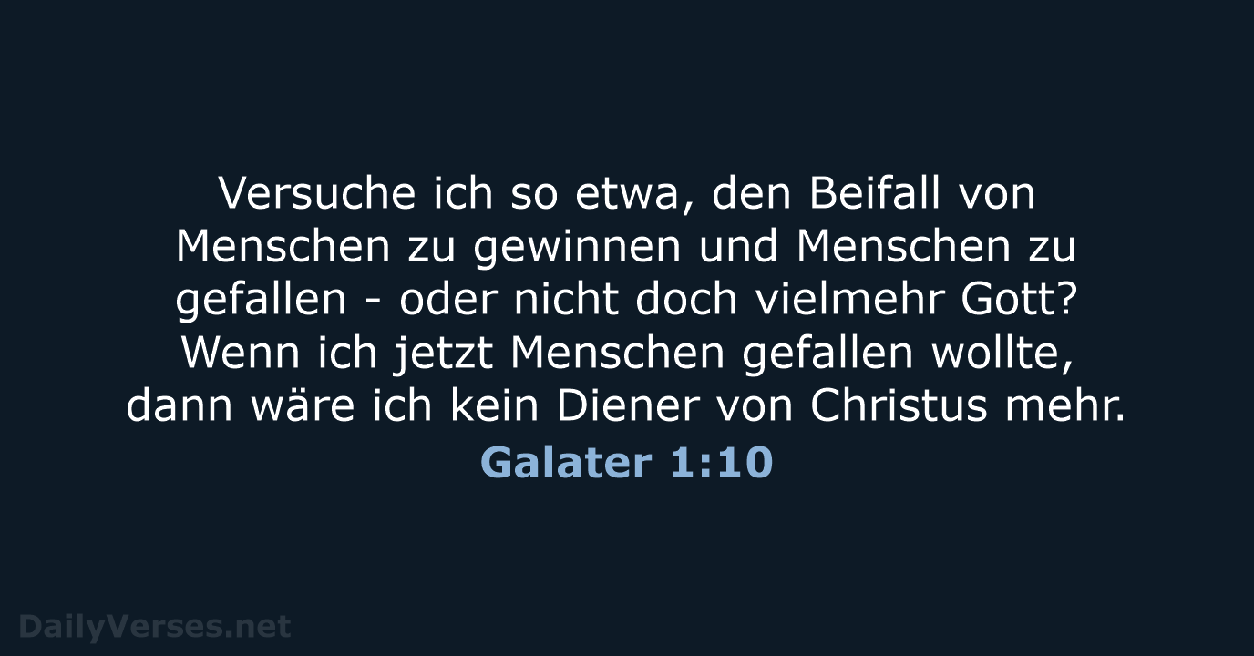 Galater 1:10 - NeÜ