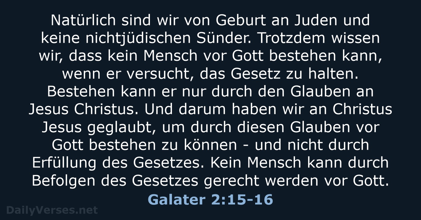 Galater 2:15-16 - NeÜ