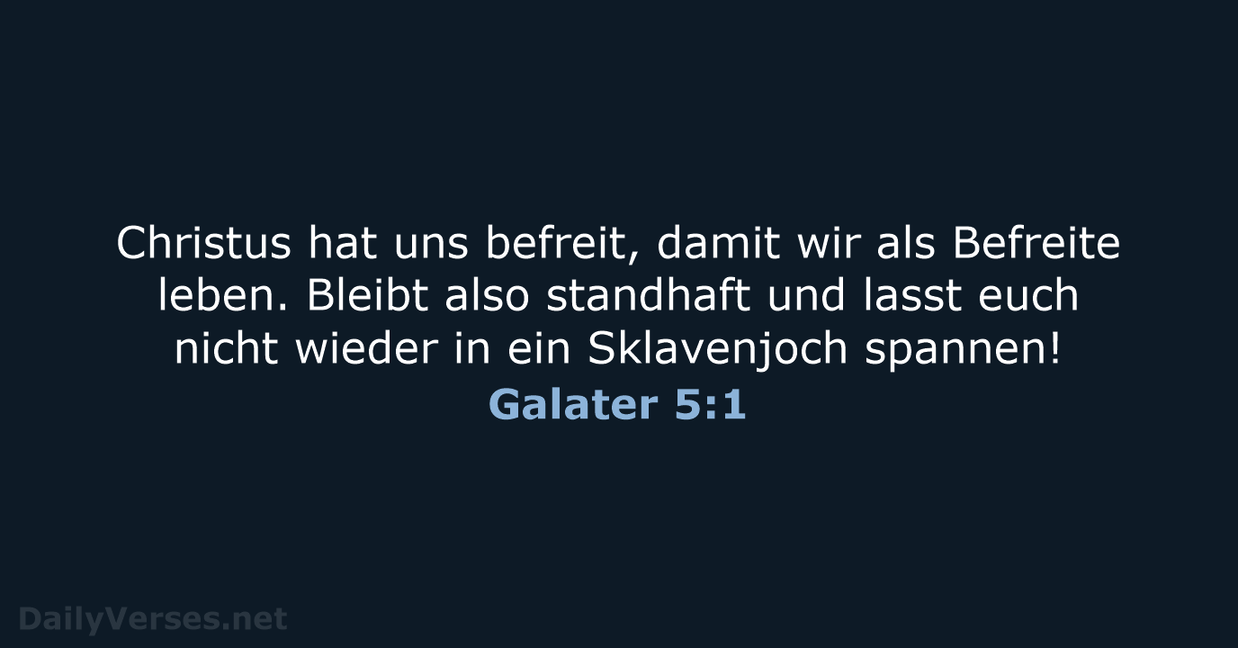 Galater 5:1 - NeÜ