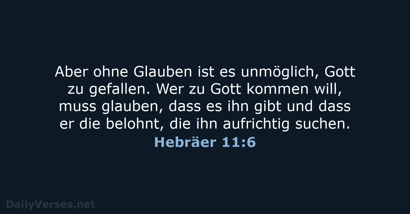 Hebräer 11:6 - NeÜ