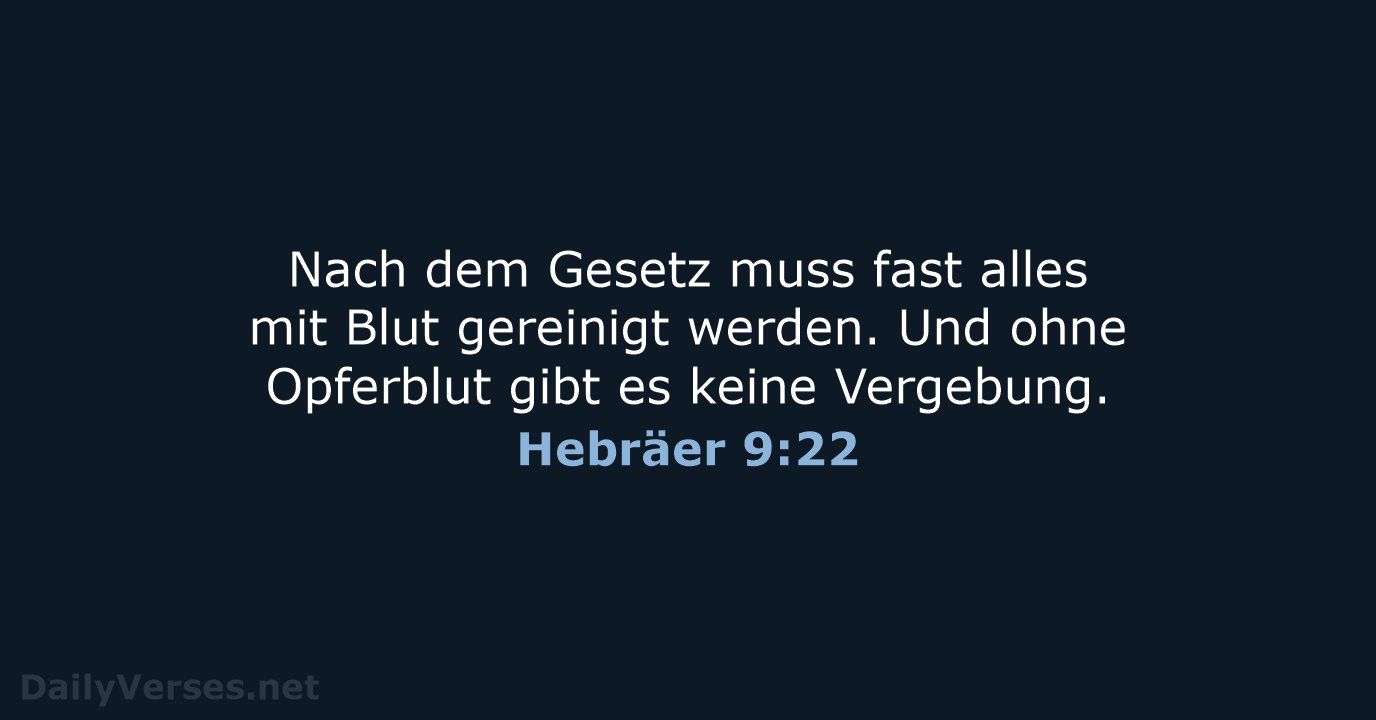 Hebräer 9:22 - NeÜ