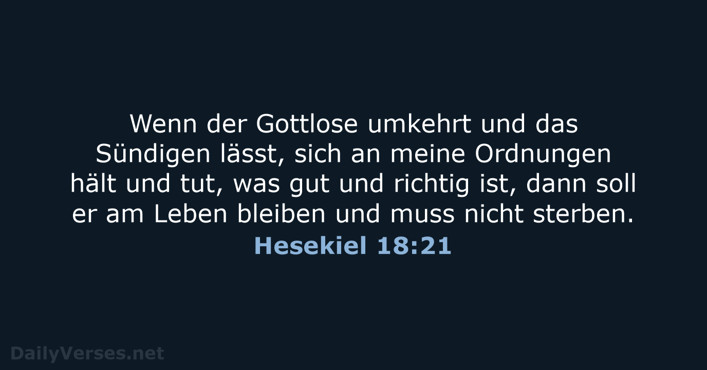 Hesekiel 18:21 - NeÜ