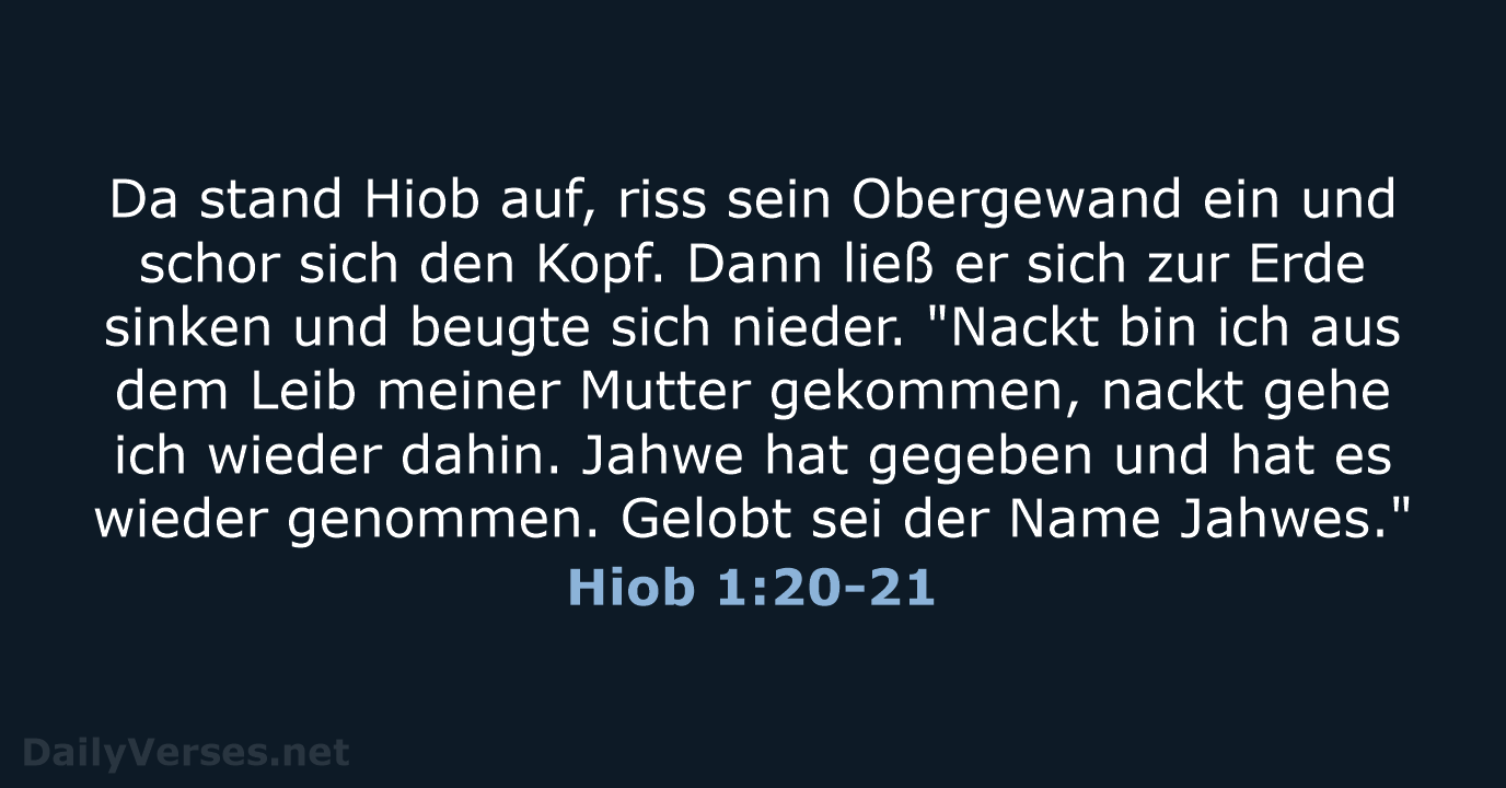 Hiob 1:20-21 - NeÜ
