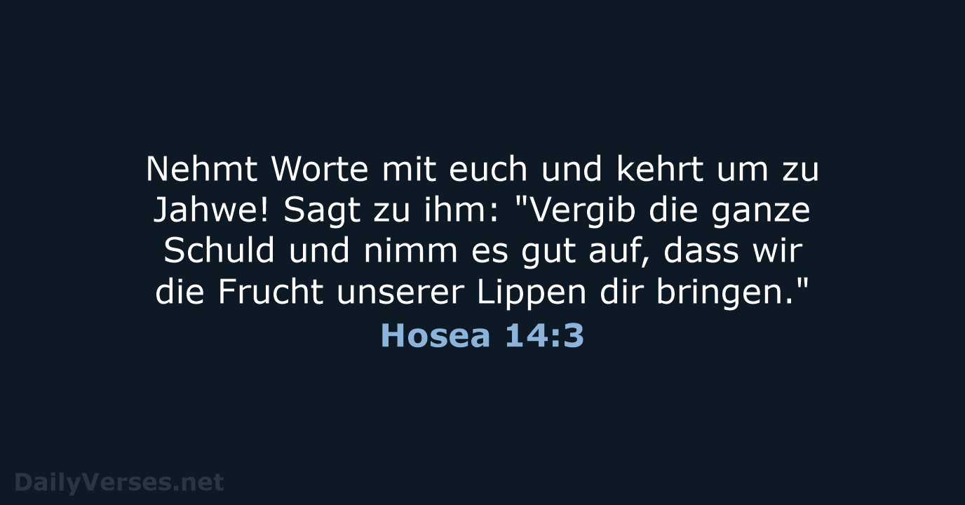 Hosea 14:3 - NeÜ