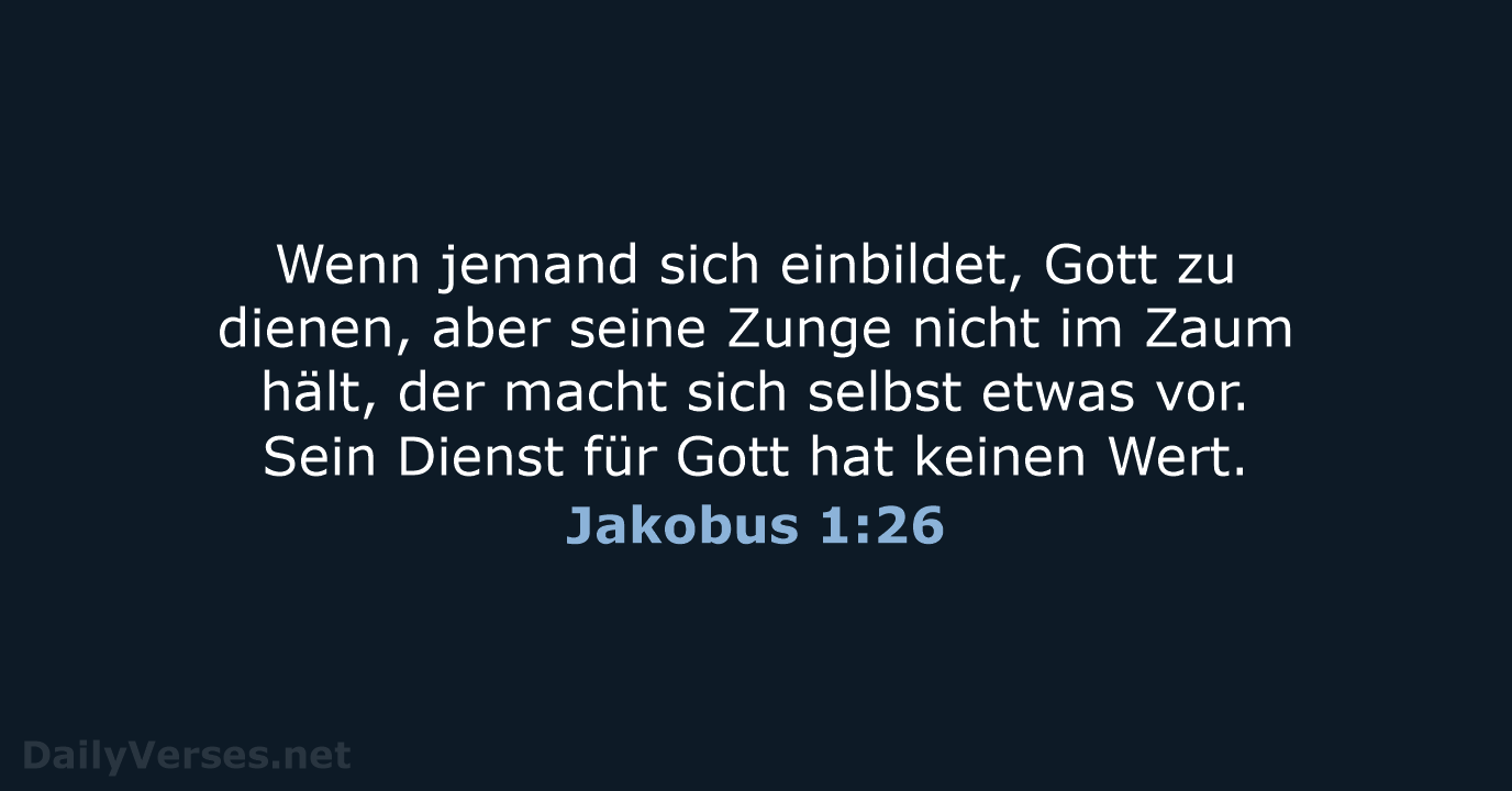 Jakobus 1:26 - NeÜ