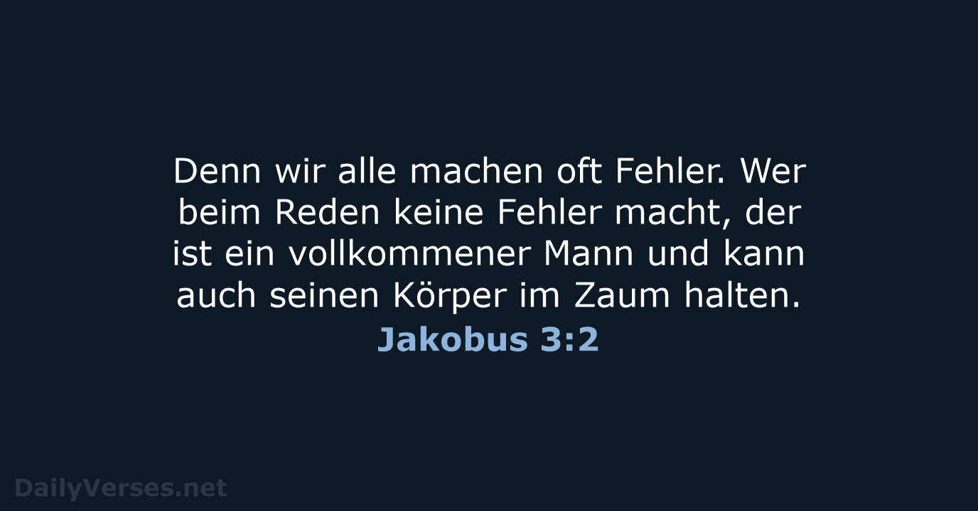 Jakobus 3:2 - NeÜ