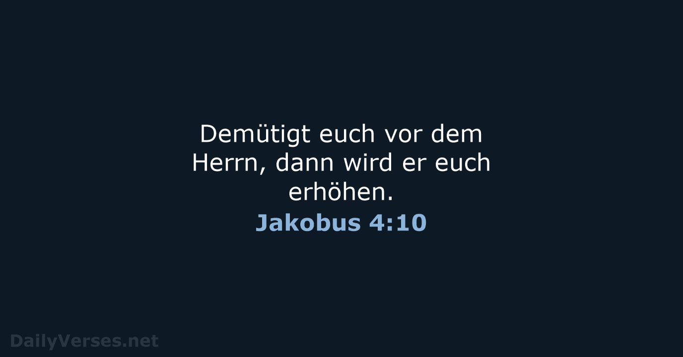Jakobus 4:10 - NeÜ