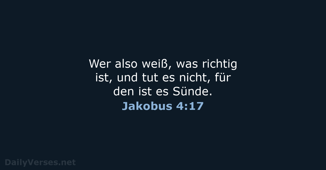 Jakobus 4:17 - NeÜ