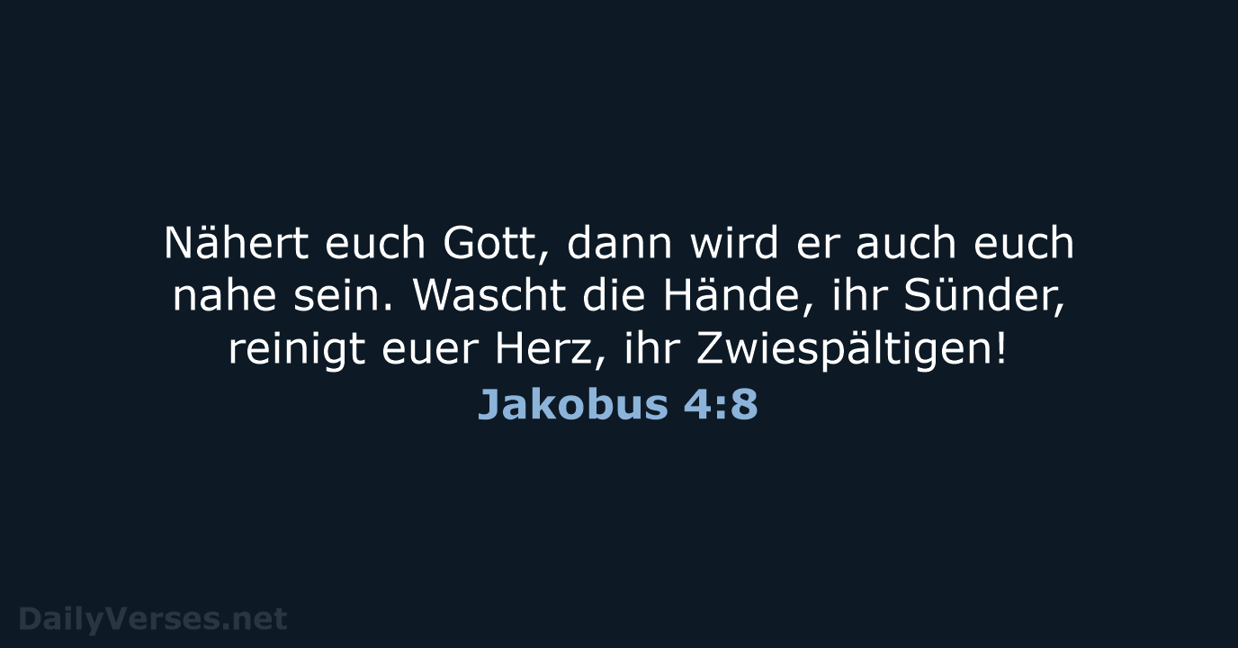 Jakobus 4:8 - NeÜ