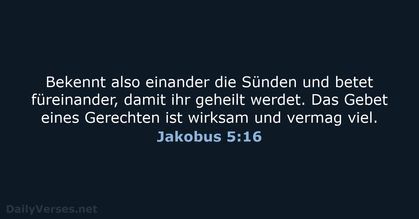 Jakobus 5:16 - NeÜ