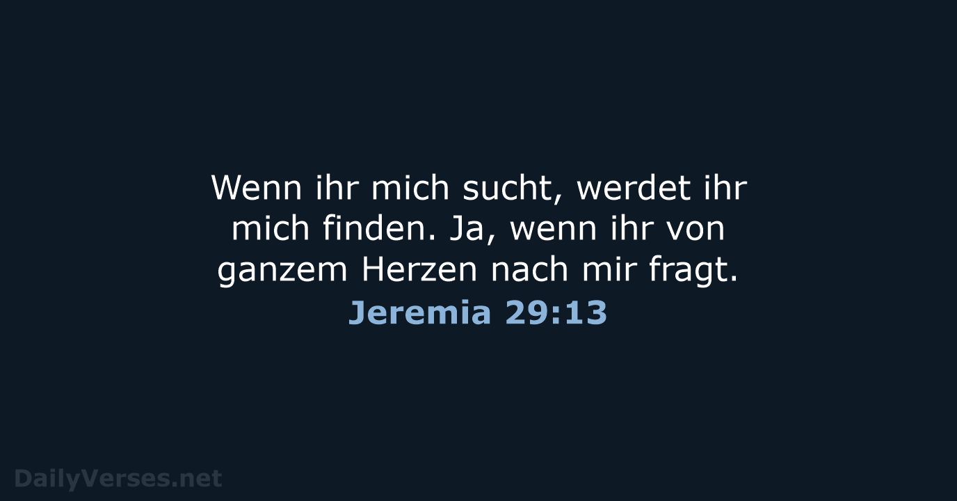 Jeremia 29:13 - NeÜ
