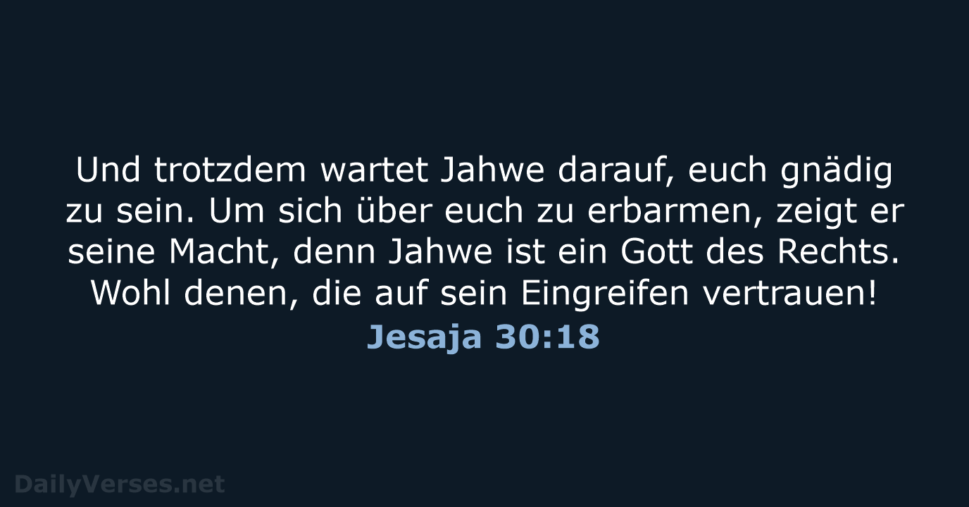 Jesaja 30:18 - NeÜ