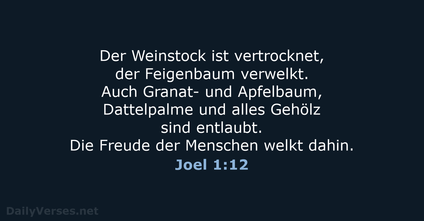 Joel 1:12 - NeÜ