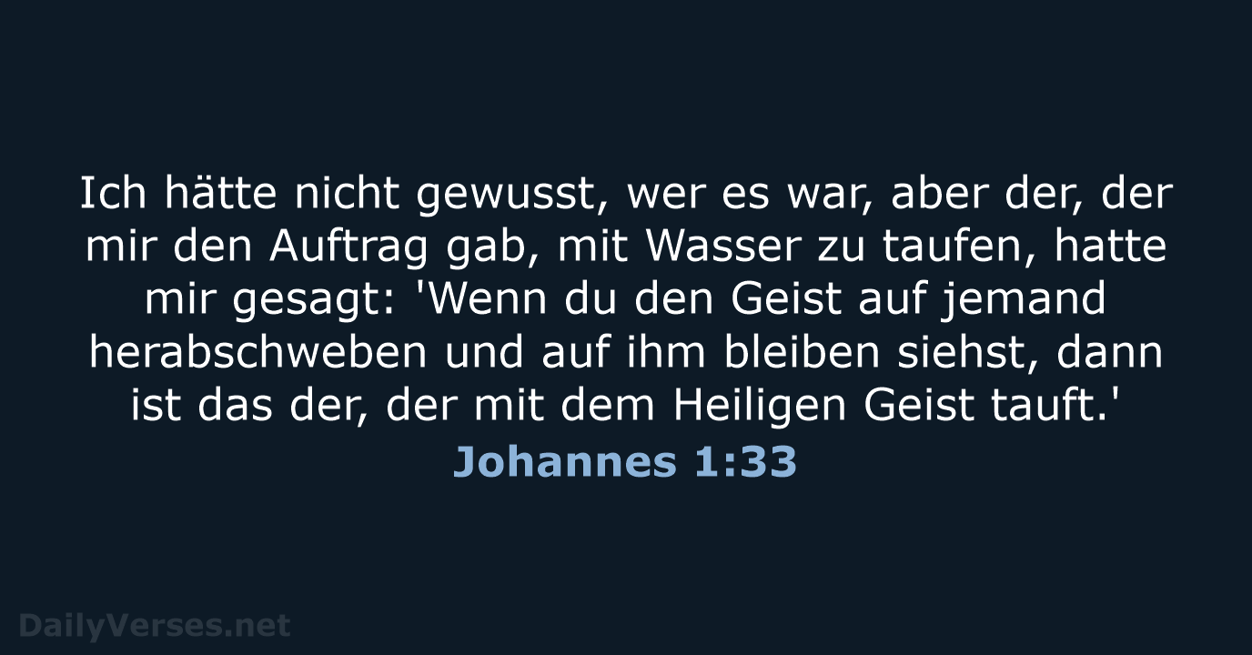 Johannes 1:33 - NeÜ