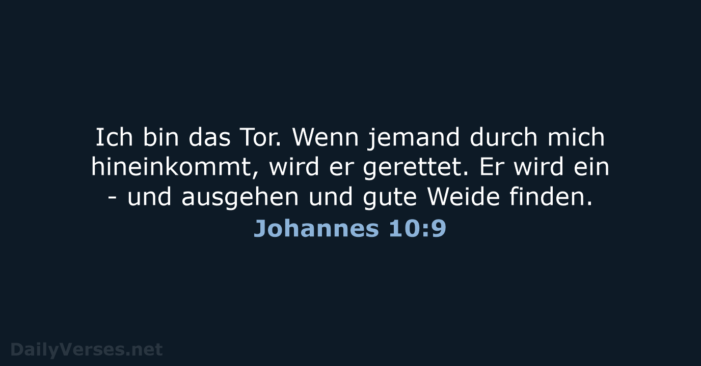 Johannes 10:9 - NeÜ