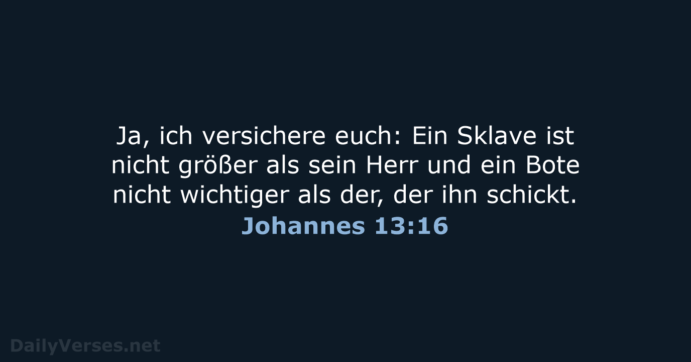 Johannes 13:16 - NeÜ