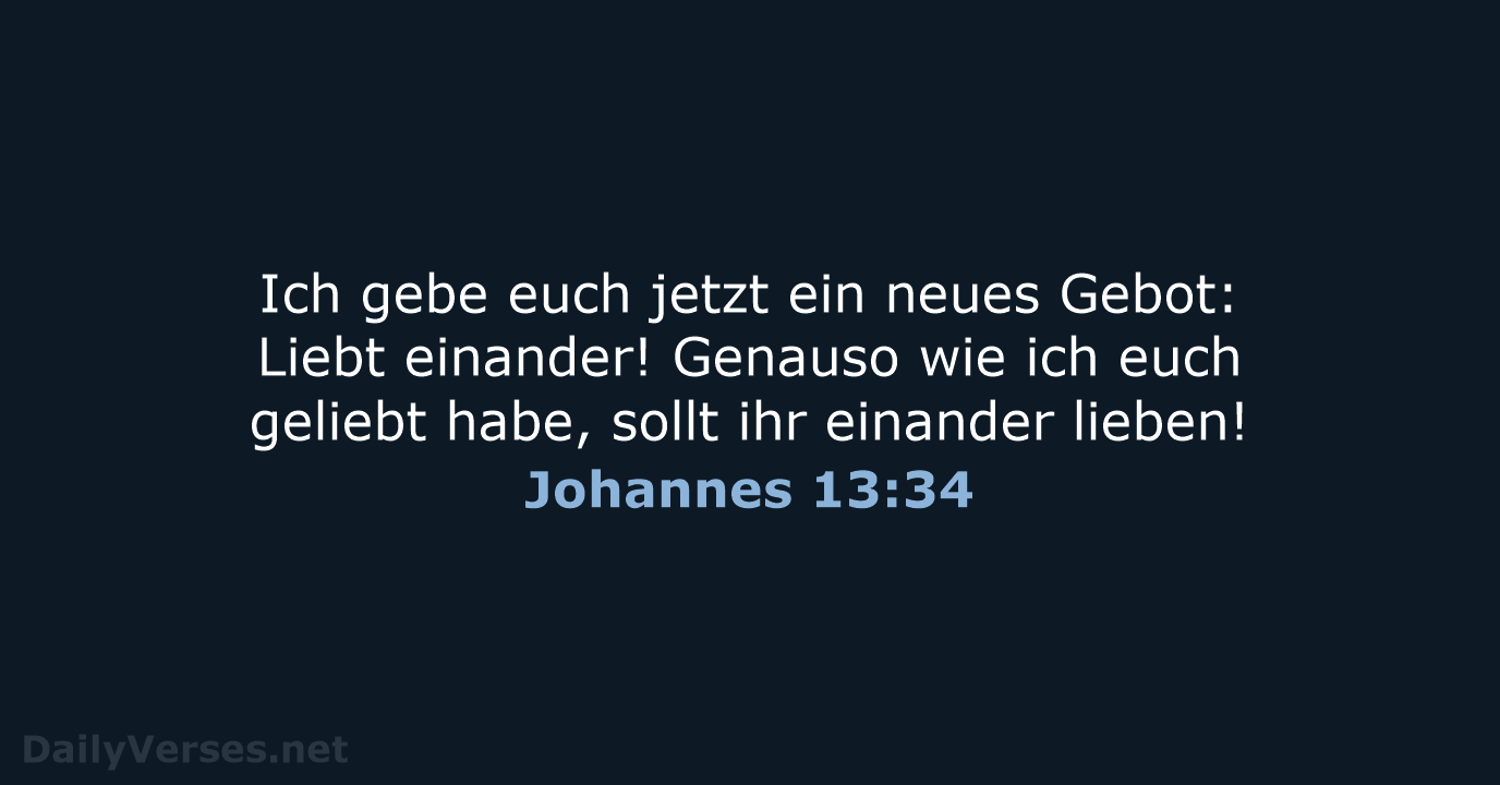 Johannes 13:34 - NeÜ