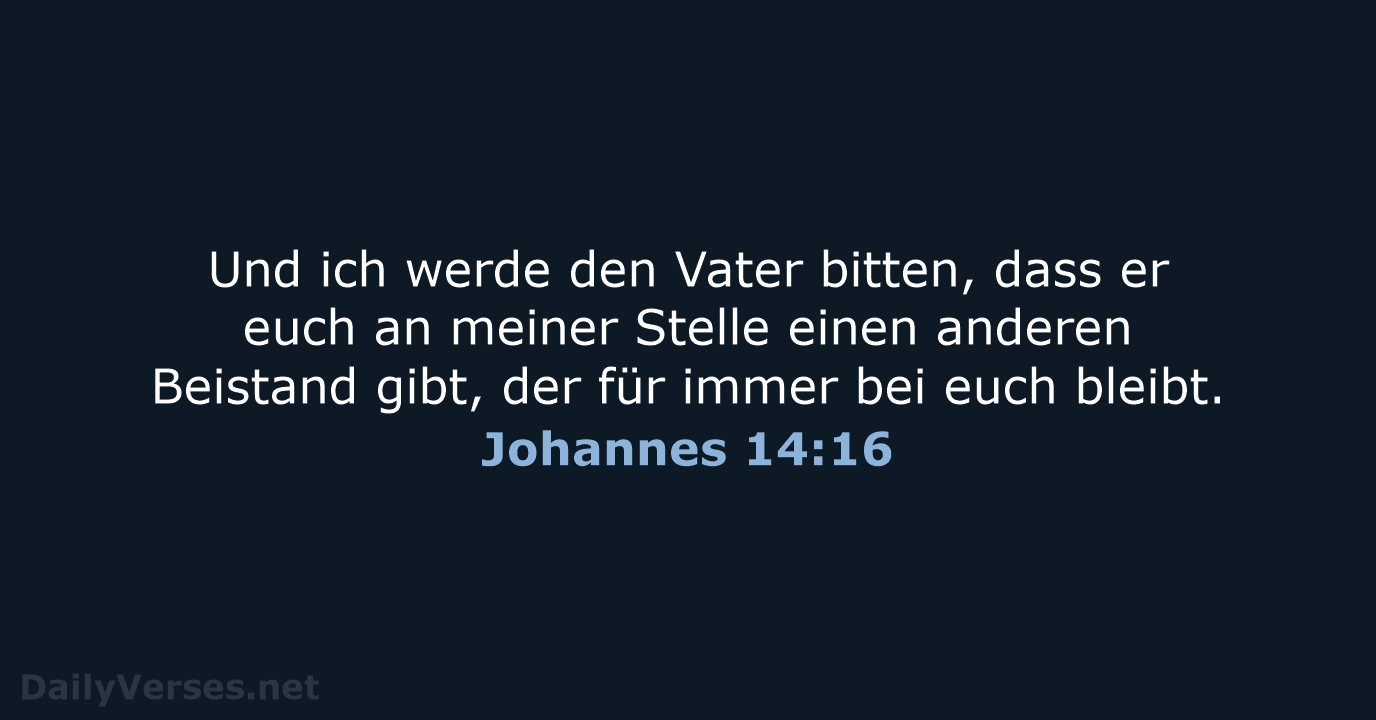 Johannes 14:16 - NeÜ