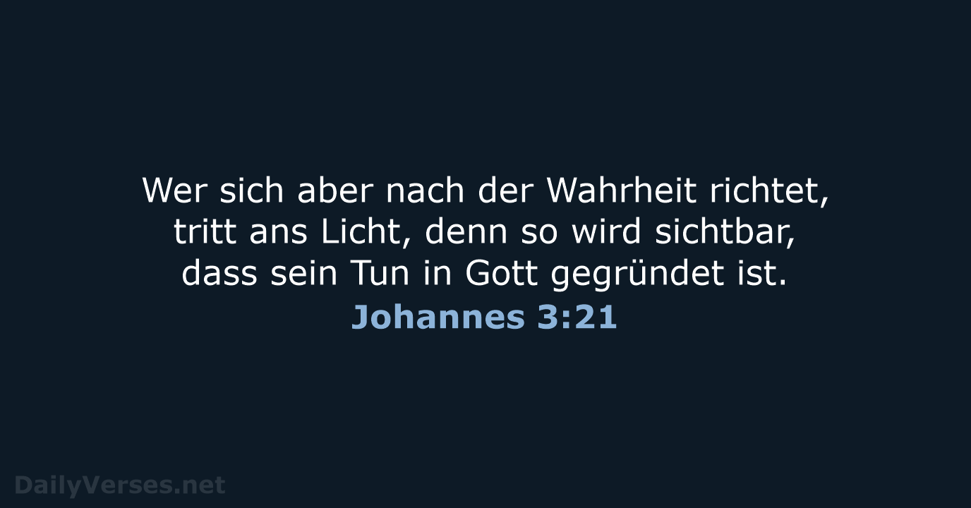 Johannes 3:21 - NeÜ