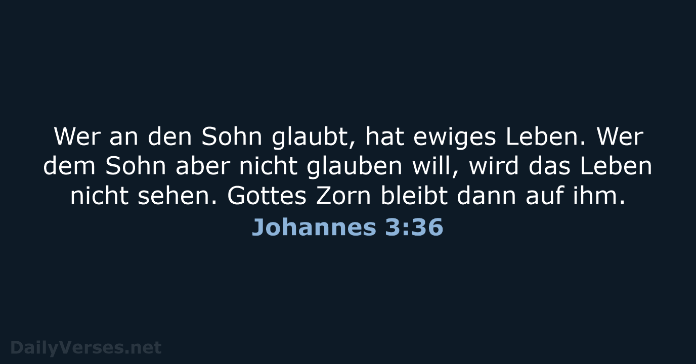 Johannes 3:36 - NeÜ