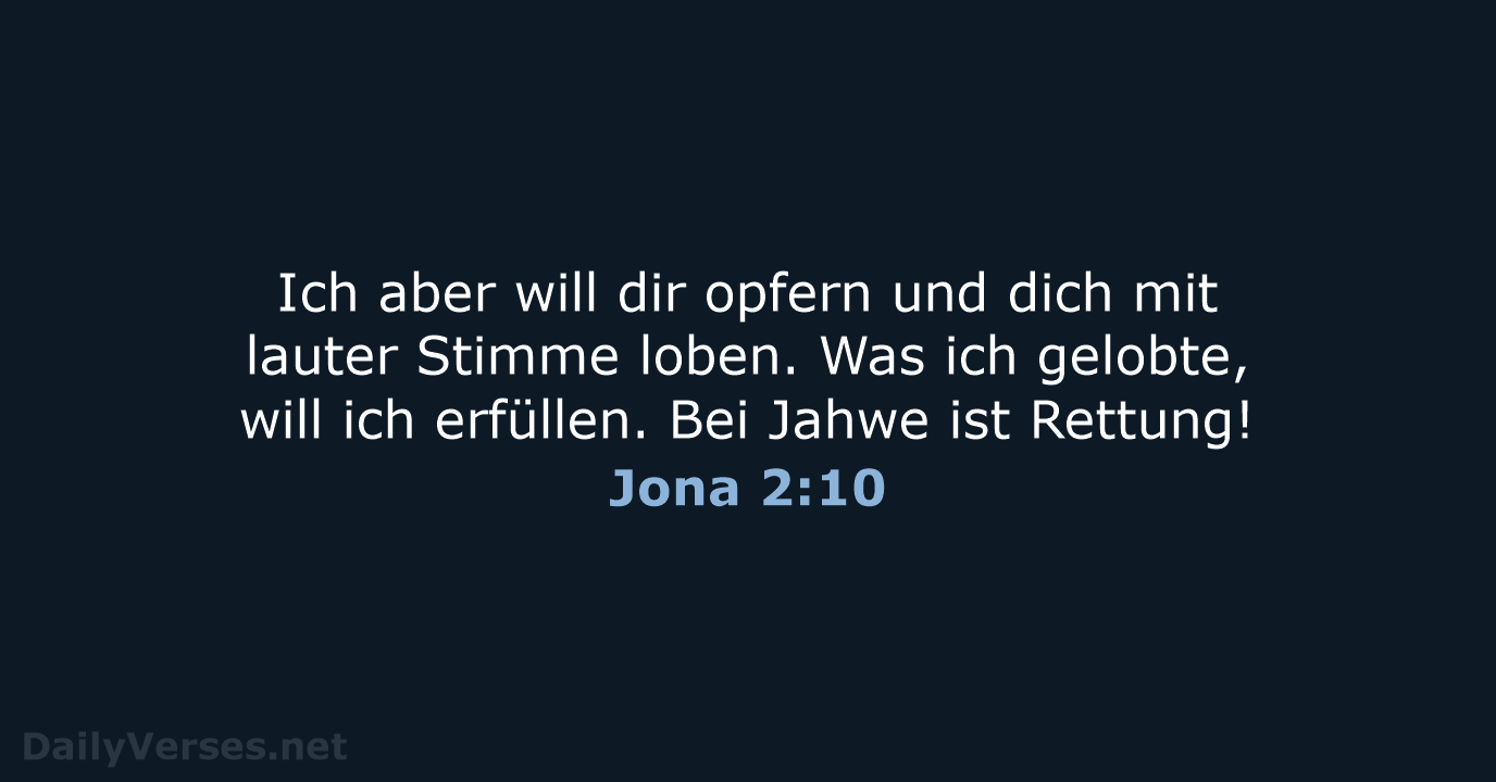 Jona 2:10 - NeÜ