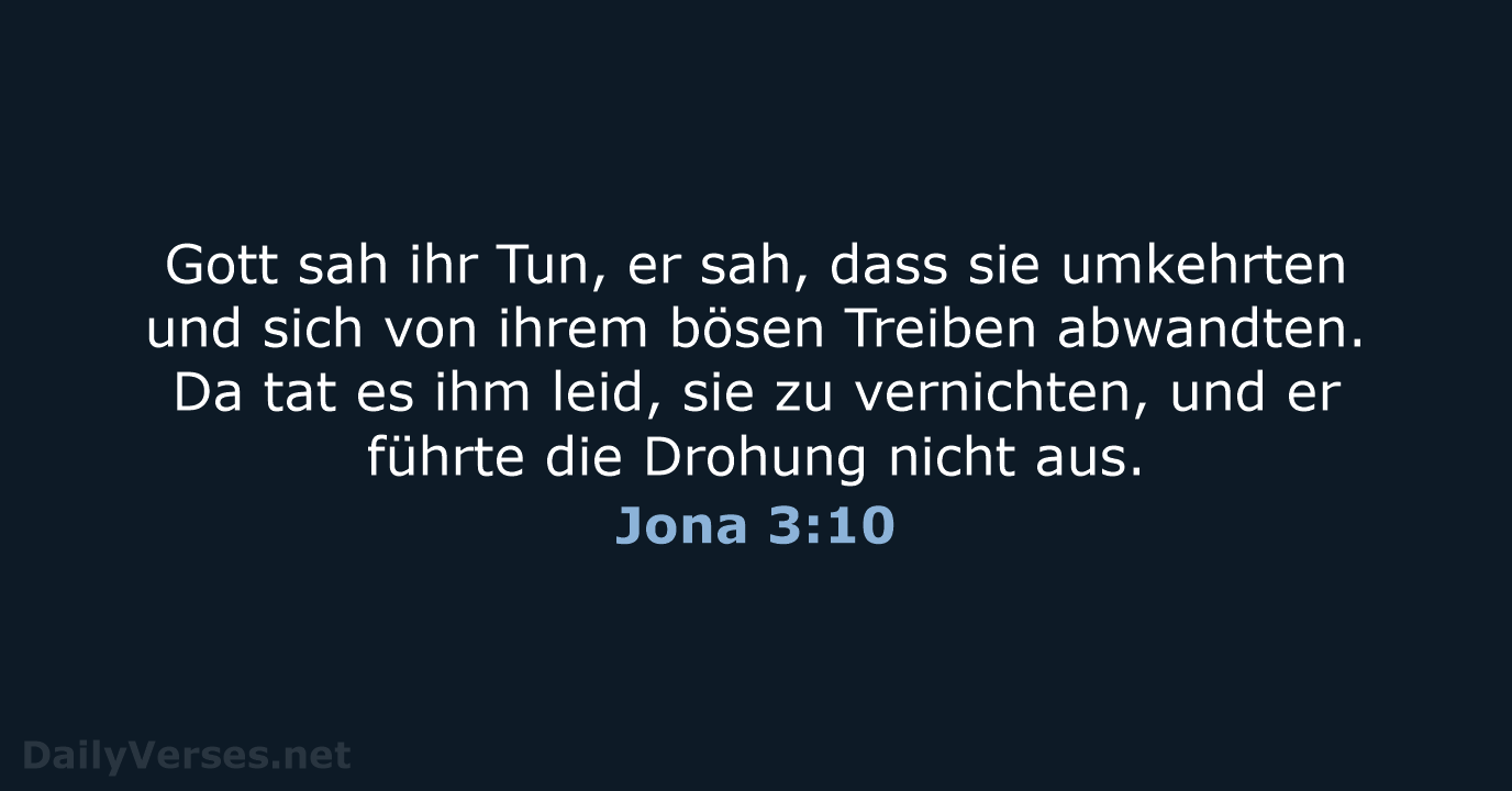 Jona 3:10 - NeÜ