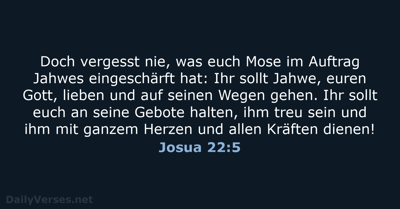 Josua 22:5 - NeÜ