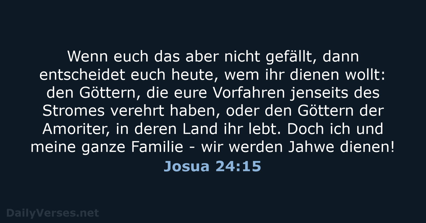 Josua 24:15 - NeÜ