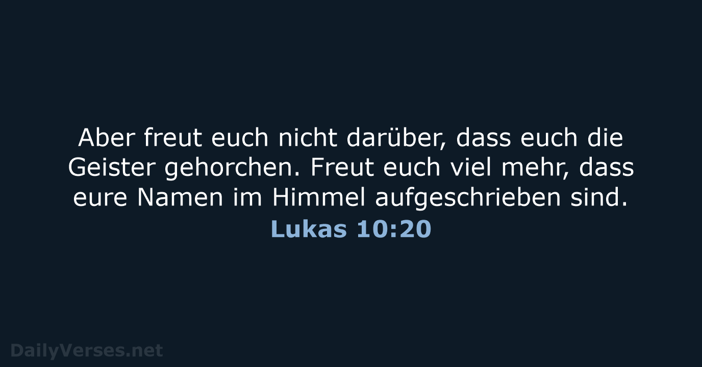 Lukas 10:20 - NeÜ
