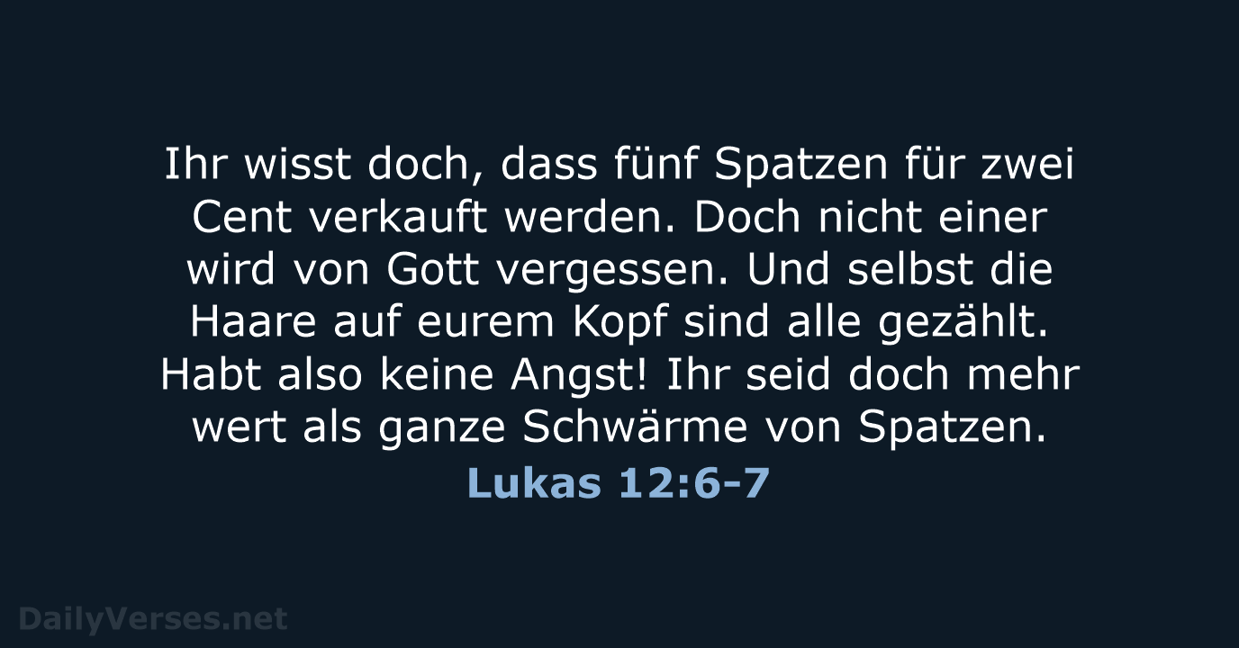 Lukas 12:6-7 - NeÜ