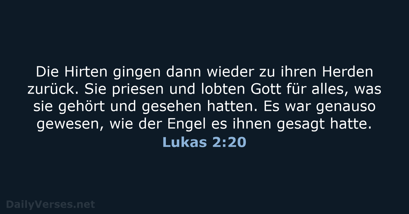 Lukas 2:20 - NeÜ