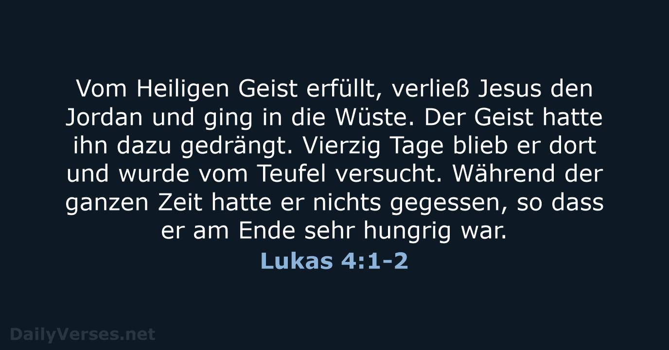 Lukas 4:1-2 - NeÜ