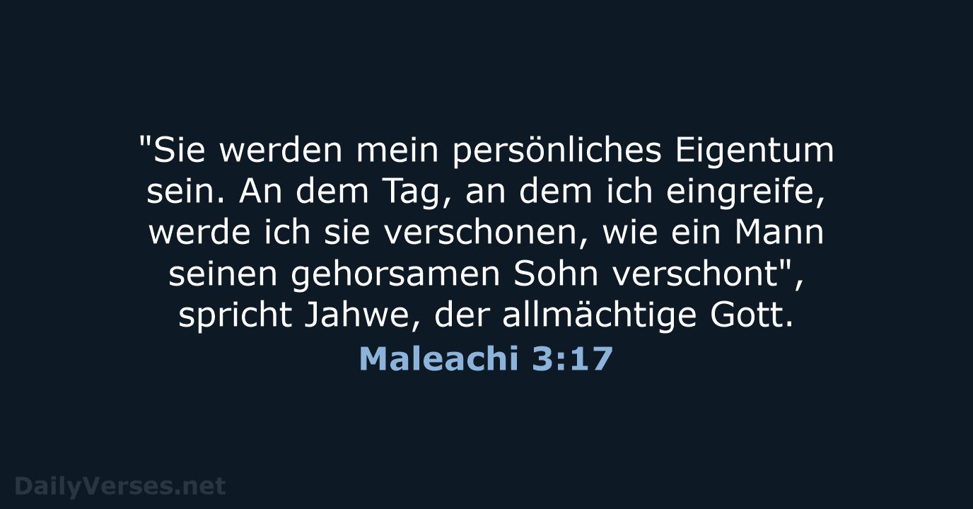 Maleachi 3:17 - NeÜ
