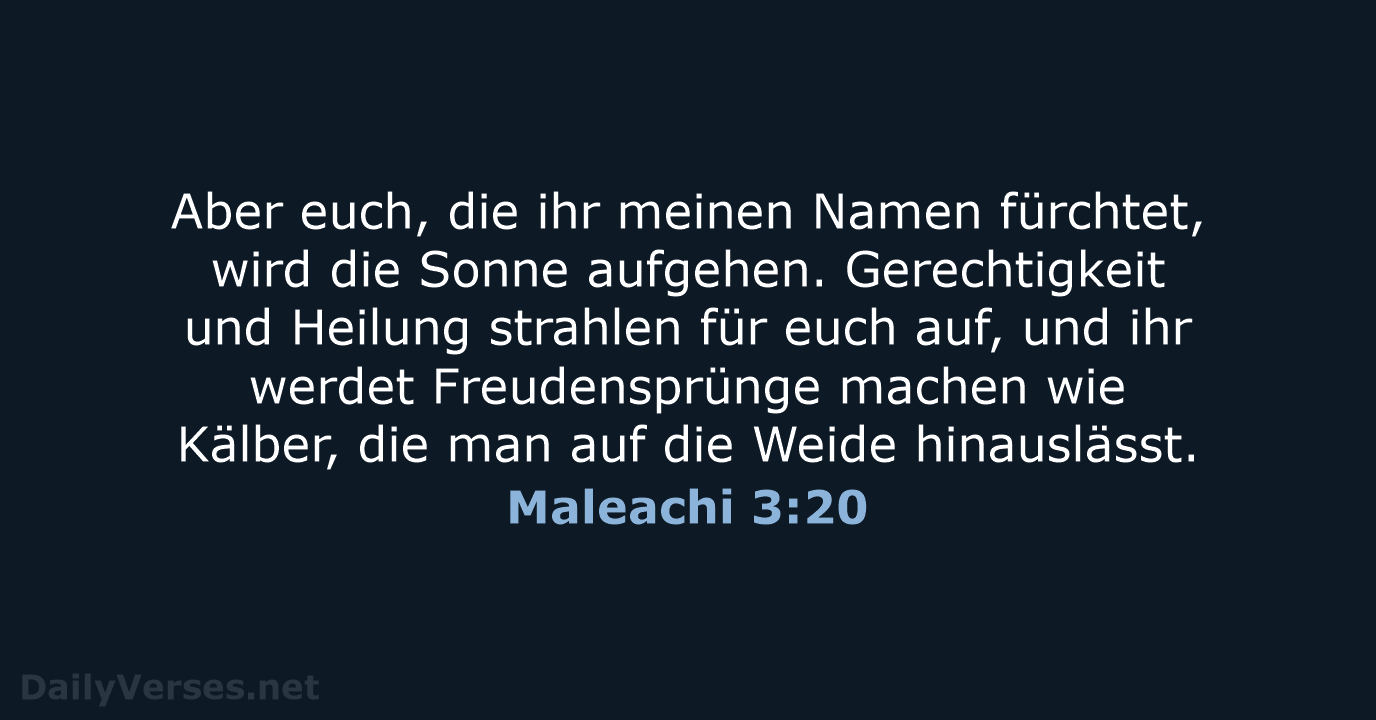 Maleachi 3:20 - NeÜ