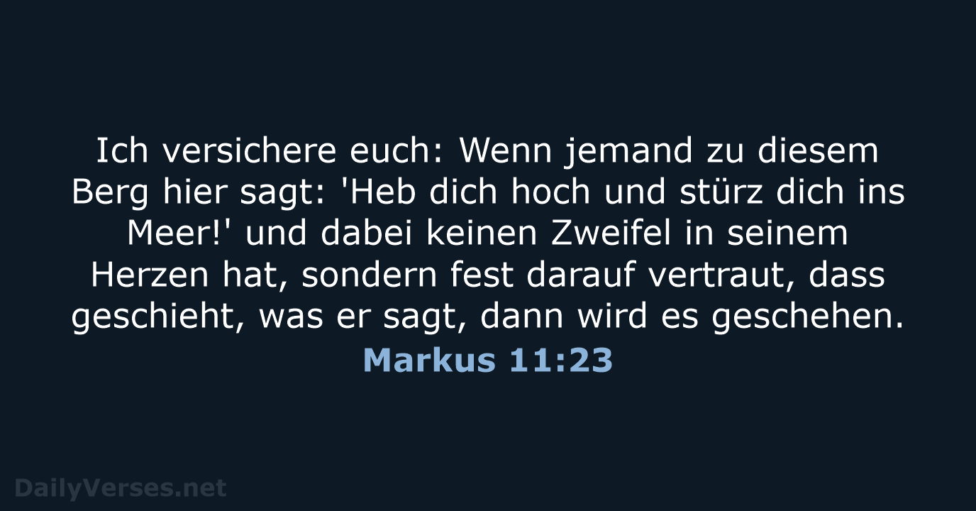 Markus 11:23 - NeÜ