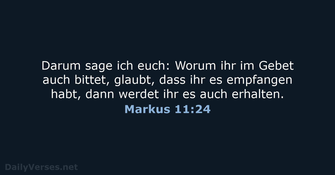 Markus 11:24 - NeÜ