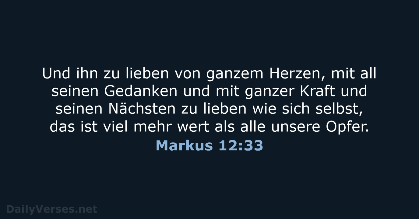 Markus 12:33 - NeÜ