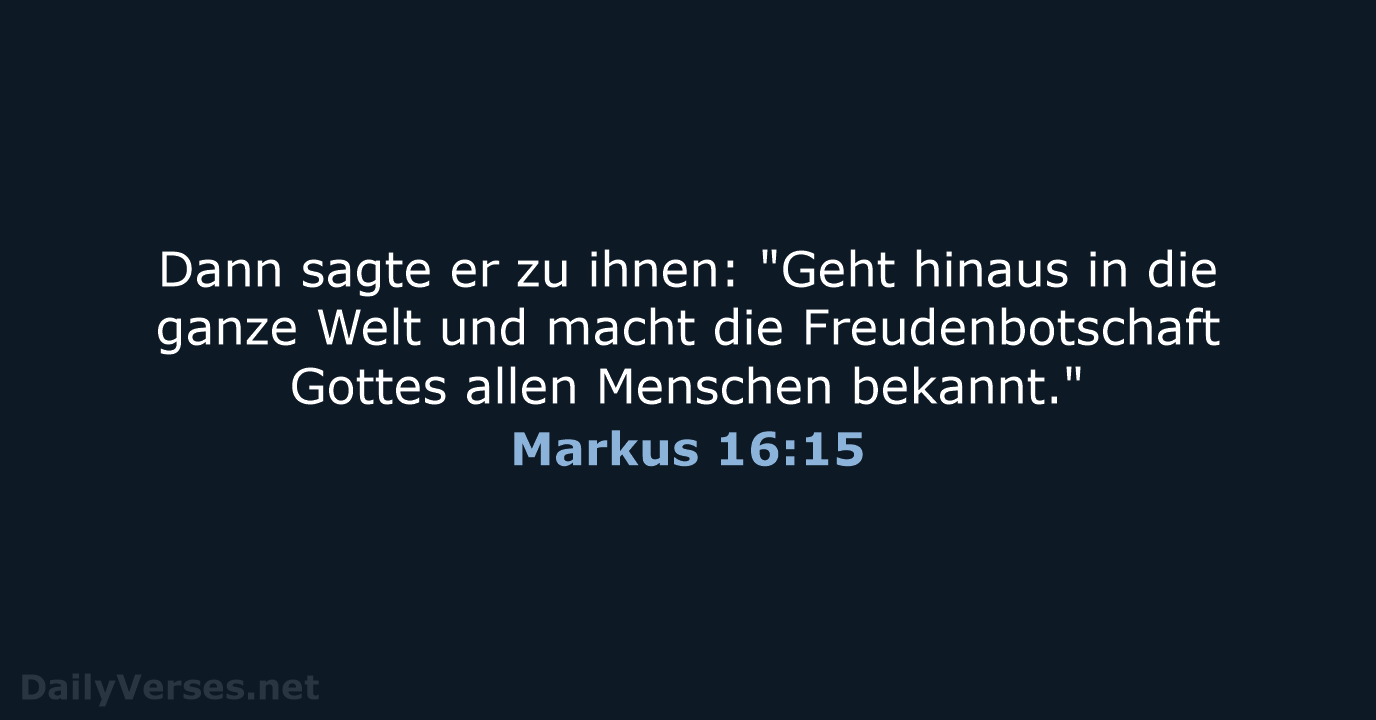 Markus 16:15 - NeÜ