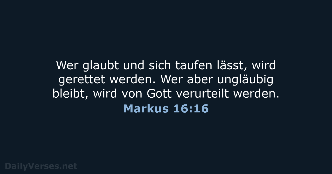 Markus 16:16 - NeÜ