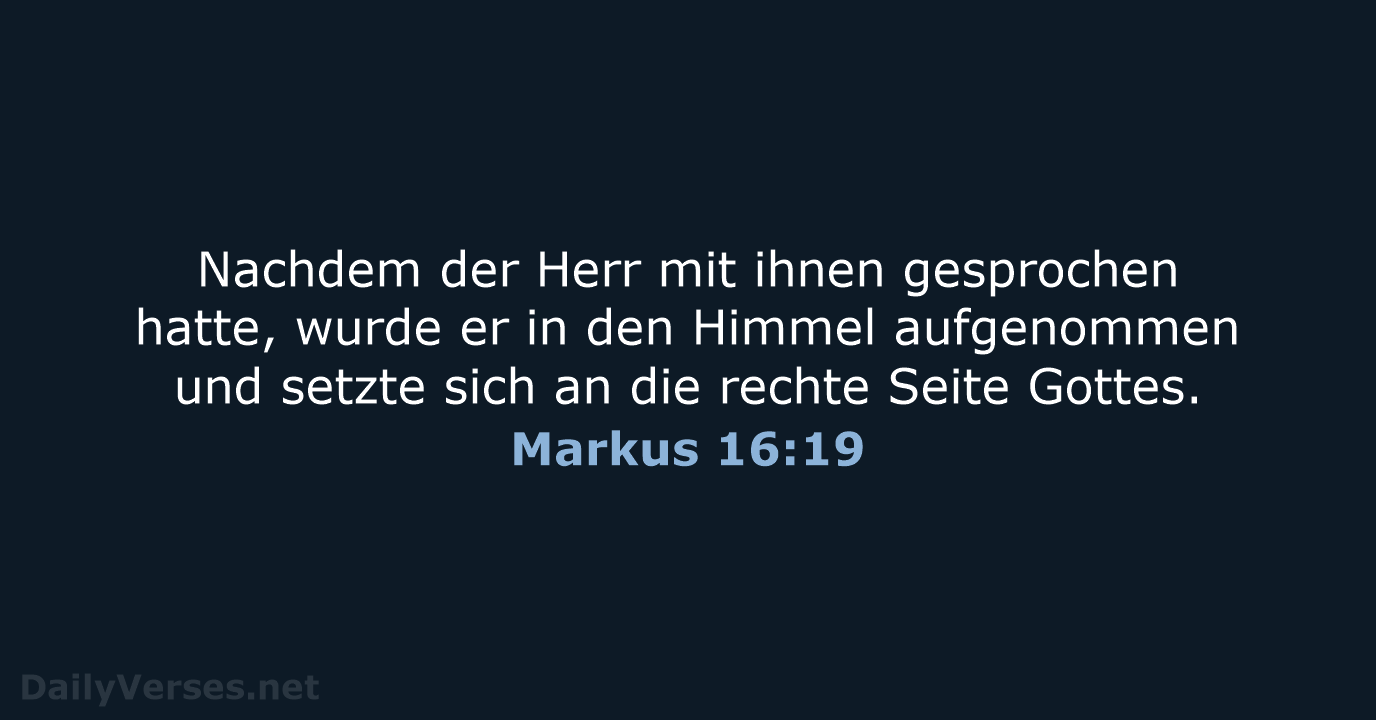 Markus 16:19 - NeÜ