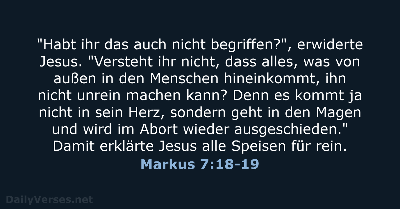 Markus 7:18-19 - NeÜ