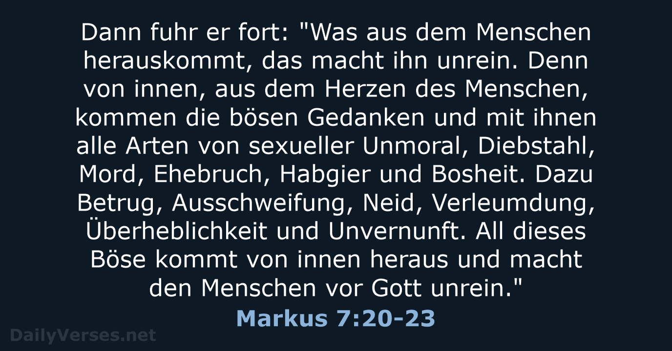 Markus 7:20-23 - NeÜ