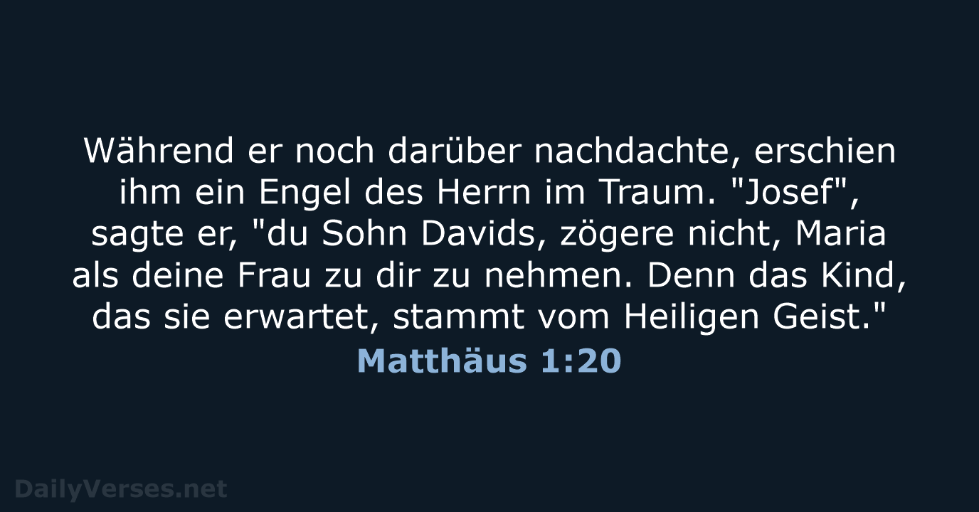 Matthäus 1:20 - NeÜ