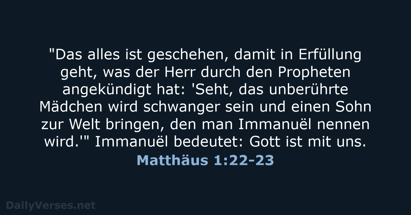 Matthäus 1:22-23 - NeÜ